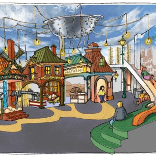 Макет детской площадки в ЖК «Знатный»