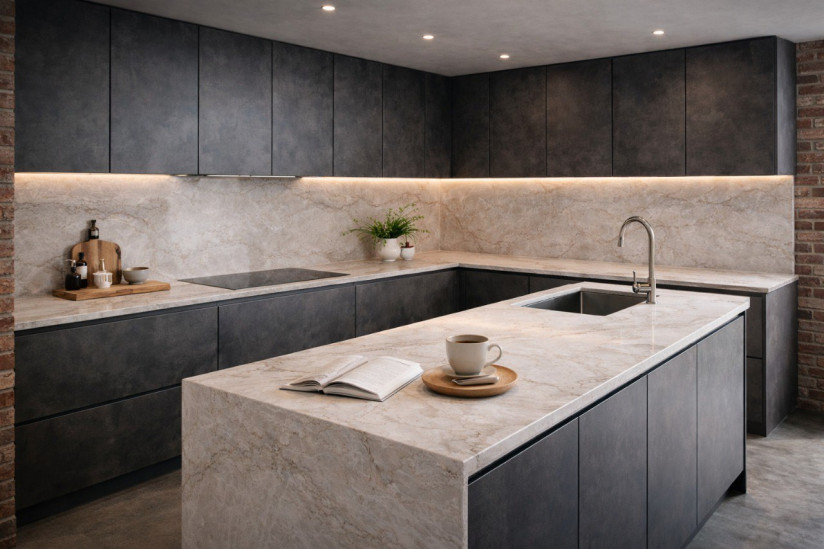 Кварцевый агломерат AVANT. Фото: компания INTERSTONE