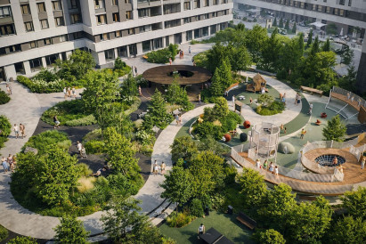 Благоустройство в проекте «Нигилист». Фото: Bau City Development