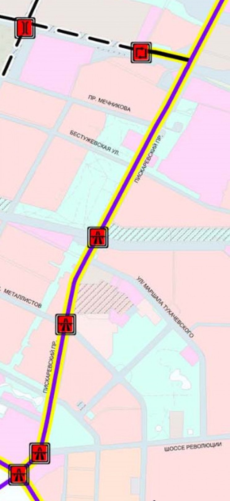 Пискарёвский проспект может стать дорогой непрерывного движения с развязками