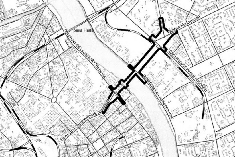 Проект большого смоленского моста в спб на карте