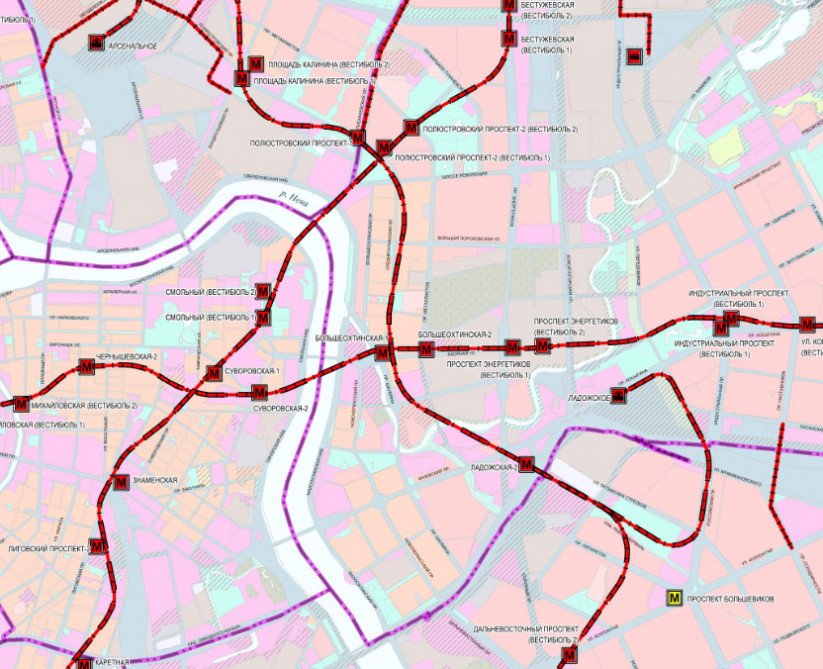 Красносельско калининская линия метро в спб схема