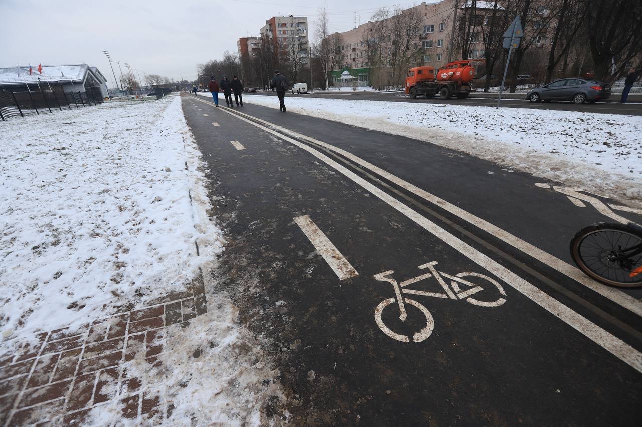 Новая велодорожка в Пушкине открыта 25 ноября 2022 года: она проходит ...