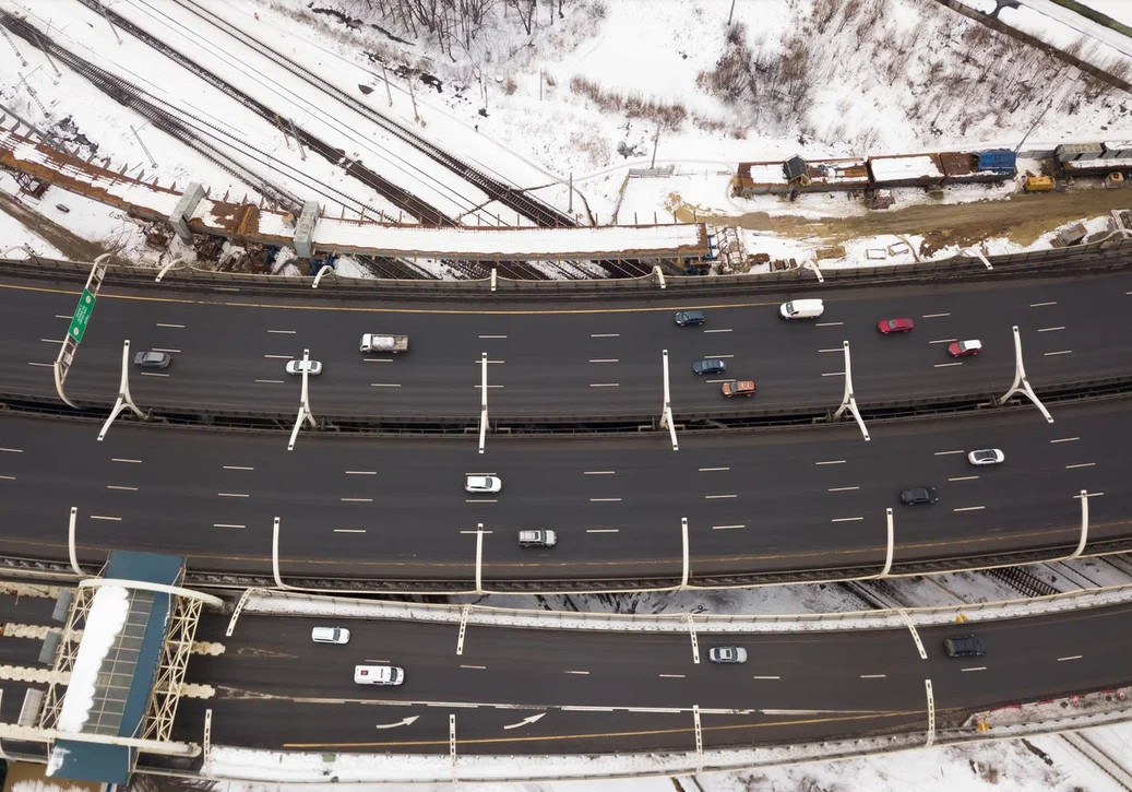 Дорожный фоторепортаж: как строится Витебская развязка с ЗСД в Петербурге
