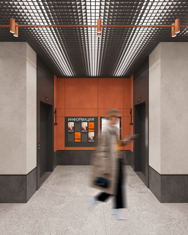 Лифтовый холл 1 этажа. Фото: ГК «Красная стрела»