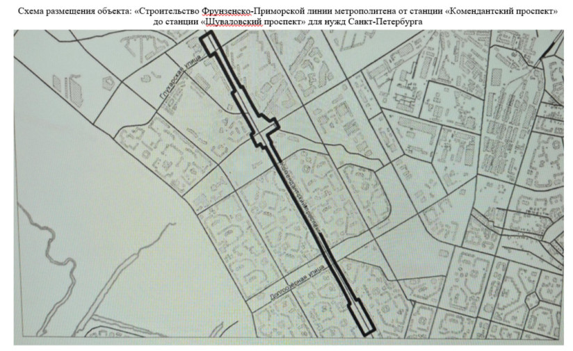комендантский и шуваловский карта